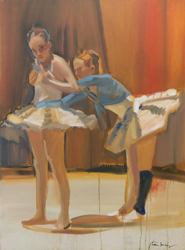 Original Peter Hurley art - Ballerina Series #12 40"x30" $1000