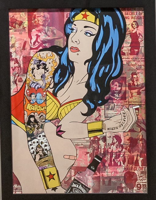 Donald Topp Cartoon Tattoo Hipster Girls - Wonder Woman