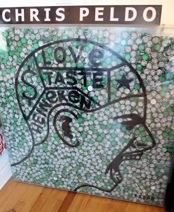 Original Chris Peldo Art - Heineken Head #3 41"x41" $5000