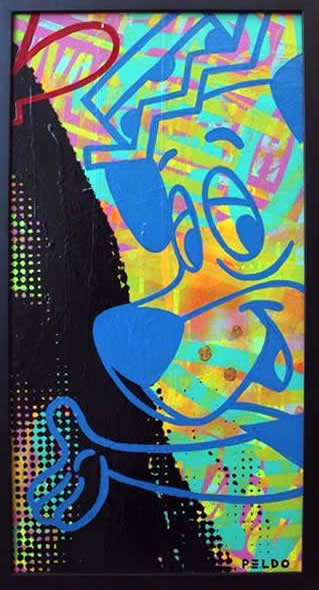 Original Chris Peldo Art - Huckleberry Hound 24"x13" $1500