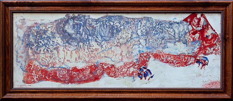 Andy Kane - The Snakes 17"x38" Encaustic on Board
