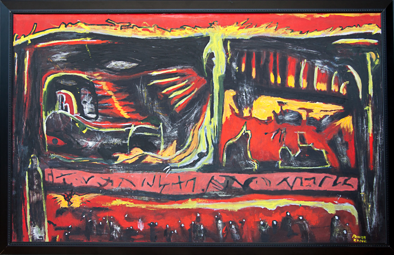 Andy Kane Painting - The Riverboat in Hell 34"x52"