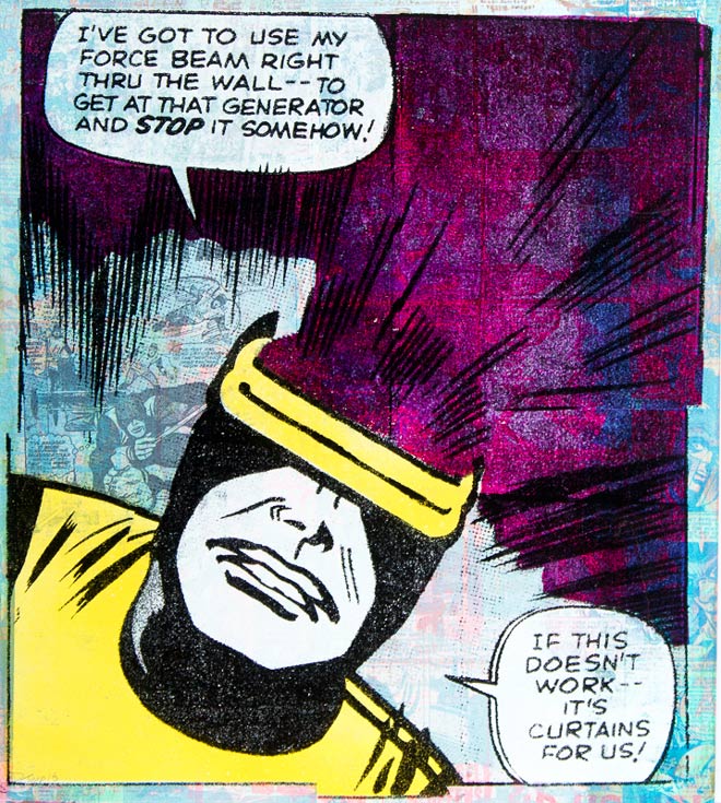 Cyclops X-Men Donald Topp cartoon icon print