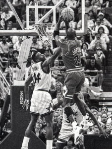 Michael Jordan Larry Singer Sports Celebrity Photograph