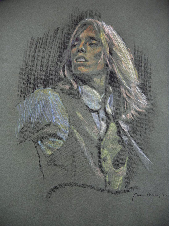 Tom Petty Original Drawing by Peter Hurley