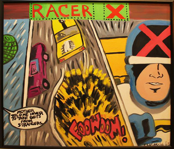 "Racer X" oil painting on canvas
