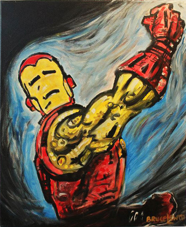 Ironman acrylic on canvas by Bruce Lehto