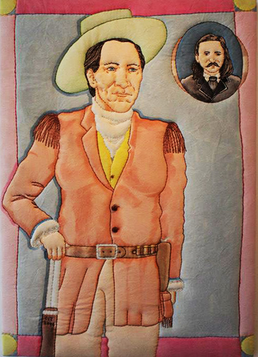 "Calamity Jane and Wild Bill Hickok" dyed enhanced stitch fabric by Ken Ellis