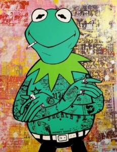 Kermit Donald Topp Cartoon Tattoo Hipster