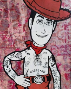 Woody Donald Topp Cartoon Tattoo Hipster