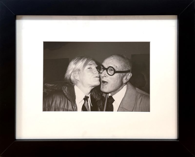 Andy Warhol Kissing Philip Johnson 14"x17"