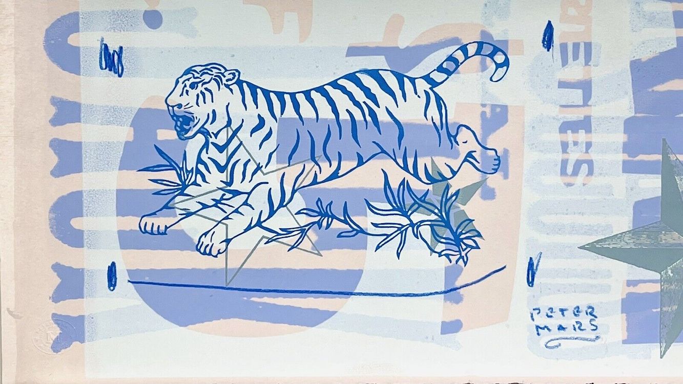 Pastel Tiger 12" x 21.5" $975
