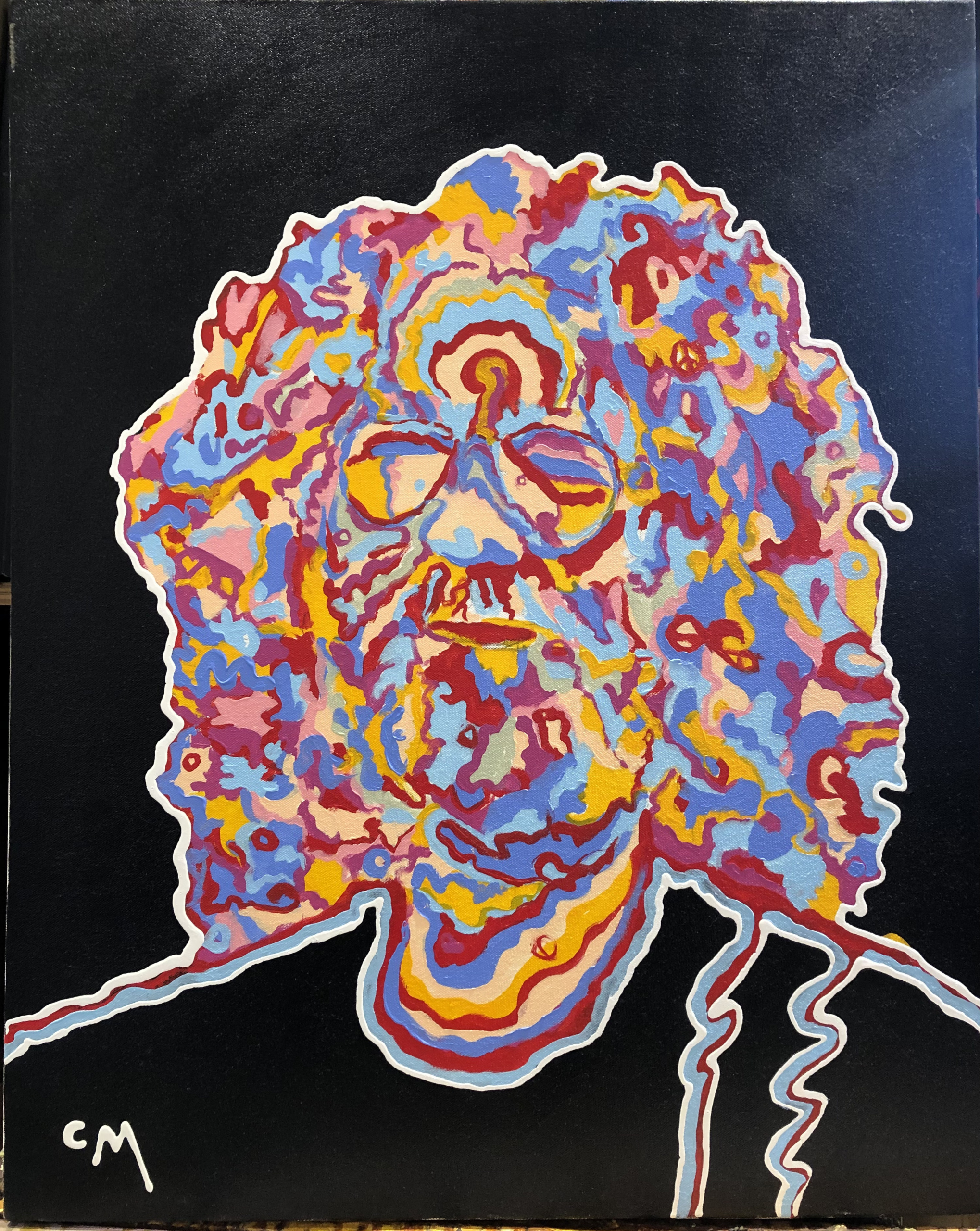 Jerry Garcia Original acrylic on canvas painting 24"x30"