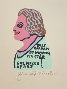howard finster serigraph original art Billy Graham
