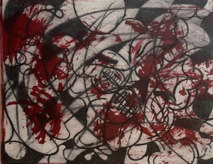 Untitled #11 ● 16" x 20" ● Mixed Media on Canvas, $200