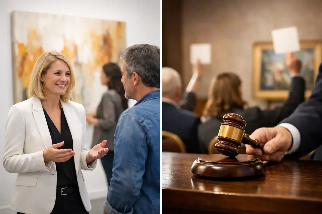 Gallery Representation Versus Auction Sales