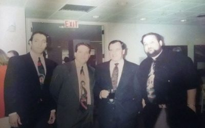 David Leonardis, Chris Peldo, Mayor Richard M. Daley, Marc Hauser. 1992 Chris Peldo was the Absolut Illinois Artist. Note the 3 Marc Hauser ties. Very cool.